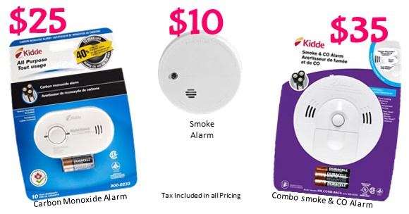 co alarm, smoke alarm and combo alarm available at township office