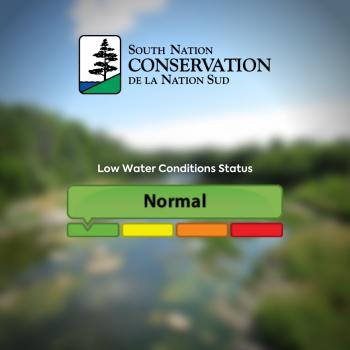 south nation conservation authority's normal low water conditions logo