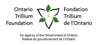 ontario trillium foundation logo with a picture of a white trillium in the middle